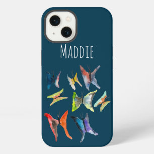 Etui iPhone 13 Papillons aquarelle colorés Case-Mate iPhone c