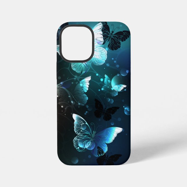 Coque iPhone Papillons de nuit à la menthe (Verso)