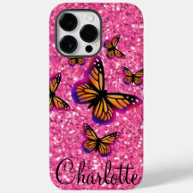 Papillons de parties scintillant rose mousseux mon