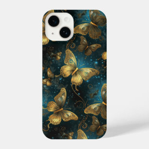 Coque Pour iPhone 14 Papillons d'or Minuscule iPhone 14 Coque