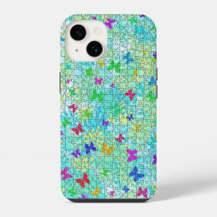 Coque Pour iPhone 14 Papillons et pâquerettes-Puzzle Coloré par STaylor