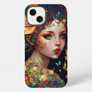 Etui iPhone 13 Papillons Fées Colorés Art Fantastique