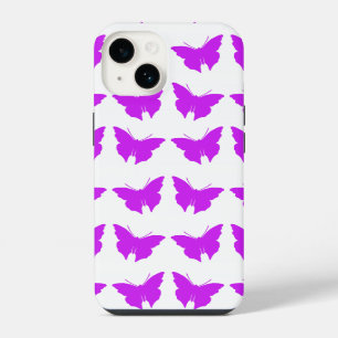 Coque Pour iPhone 14 Papillons Mod Gras Violet