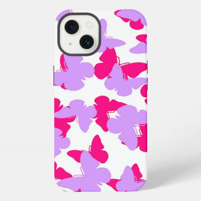 Coque iPhone Papillons posés (Verso)