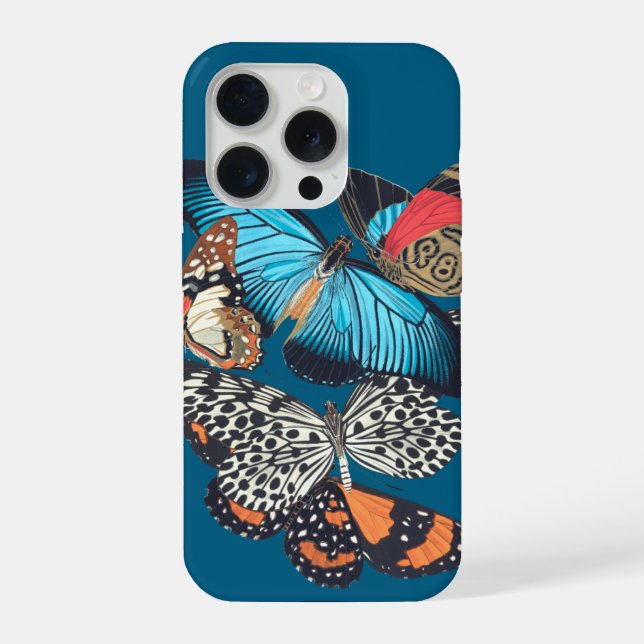 Coque iPhone Papillons Vintage (Verso)