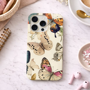 Coque iPhone 15 Pro Papillons Vintage