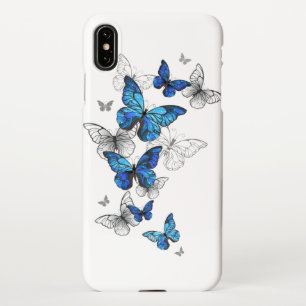 Coque iPhone XS Max Papillons volants bleus Morpho