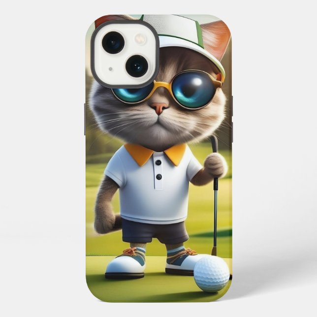 Coque iPhone "Par tee Time : Le Cool Chat’s Golf Swing!" (Verso)