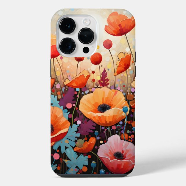Coque iPhone Paradis de coquelicots Golden Summer Glow (Verso)
