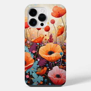 Coque Pour Pour iPhone 14 Pro Max Paradis doré de la coquelicot