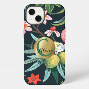 Etui iPhone 13 Paradis Floral Tropical Exotique Monogramme