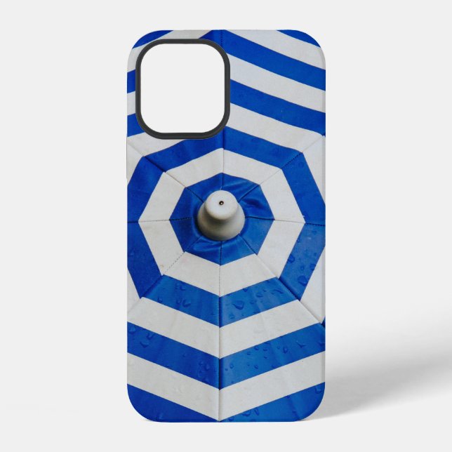 Coque iPhone Parapluie rayé ouvert (Verso)