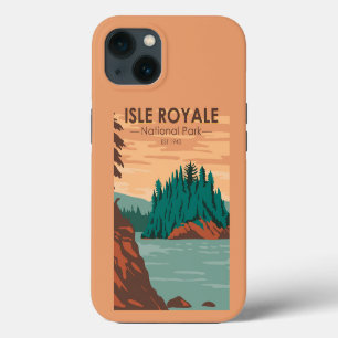 Etui iPhone 13 Parc national de l'Isle Royale Michigan Vintage 