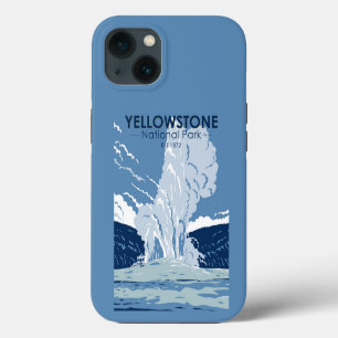 Etui iPhone 13 Parc national de Yellowstone Old Faithful Vintage 