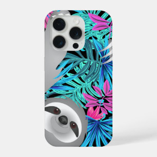 Coque iPhone 15 Pro Paresseux gris de la jungle dans un étui de téléph