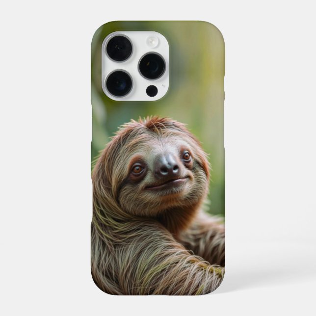 Coque iPhone Paresseux heureux  (Verso)