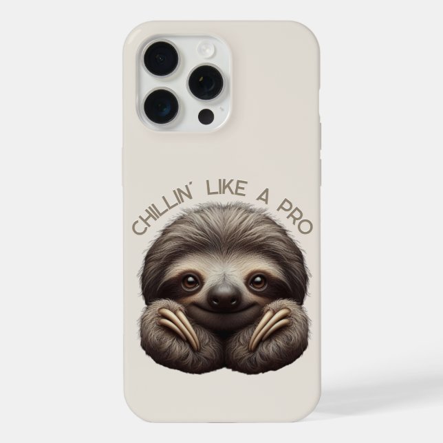 Coque iPhone Paresseux mignon qui se détend comme un pro (Verso)