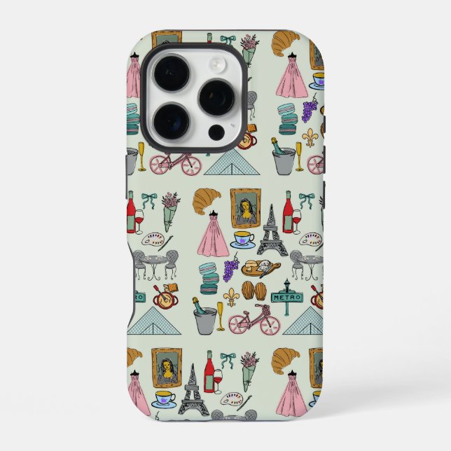 Coque iPhone Paris romantique (Verso)
