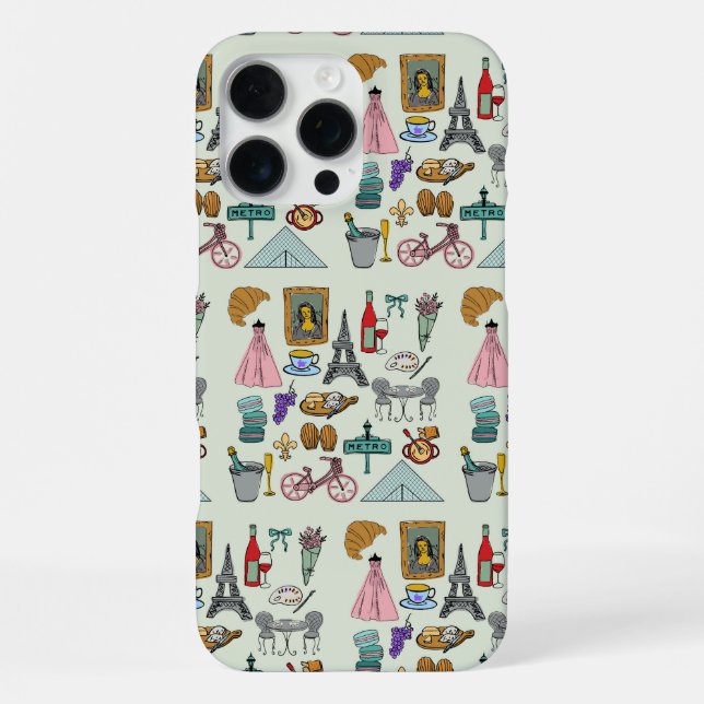Coque iPhone Paris romantique (Verso)