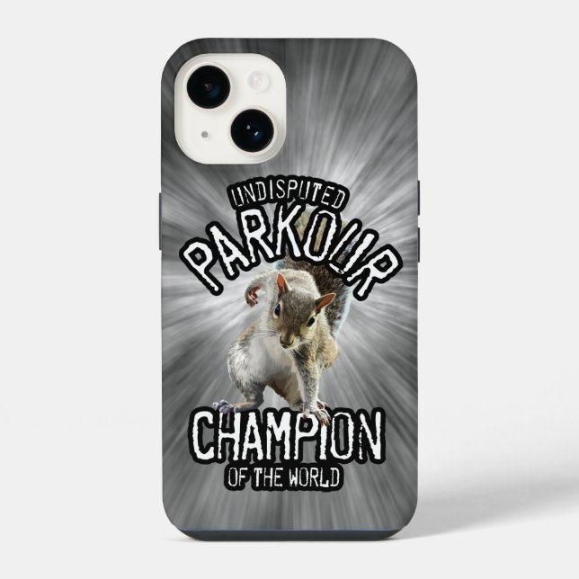 Coque iPhone Parkour Squirrel - drôle freerunning (Verso)