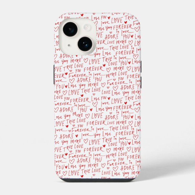 Coque iPhone Paroles romantiques de la Saint-Valentin (Verso)