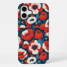 Partenaire de fleurs rouge et blanc