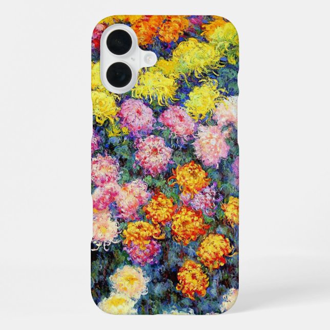 Coque iPhone Parterre de chrysanthèmes par Monet (Verso)