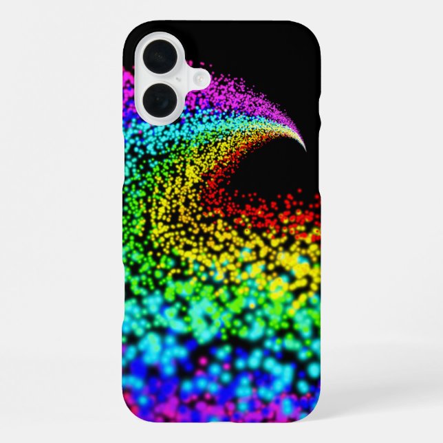 Coque iPhone Particules colorées (Verso)