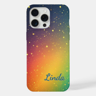Coque iPhone 15 Pro Max Particules Colorées Étincelantes