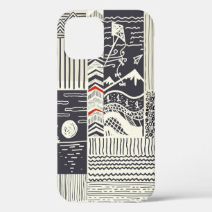 Coque iPhone 12 Partie de bois avec peinture verte pelée, abstrait