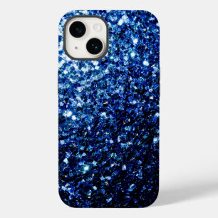 Coque Pour iPhone 14 Parties scintillant bleu foncé scintille