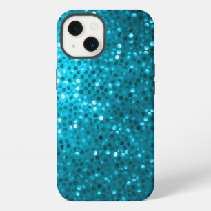 Etui iPhone 13 Parties scintillant bleu turquoise et étincelles I