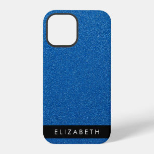 Coque iPhone 12 Pro Parties scintillant bleue, Arrière - plan Parties
