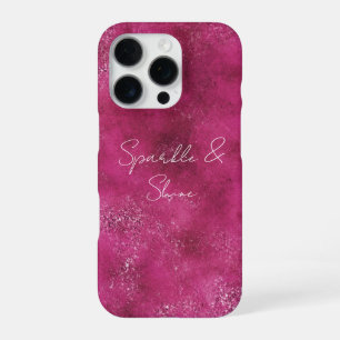 Coque iPhone 16 Pro Parties scintillant de glam Abstraite rose Fille