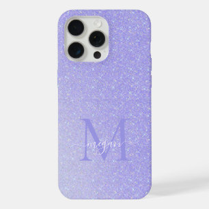 Coque iPhone 15 Pro Max Parties scintillant Diamant Lavande Blush Ombre Pe