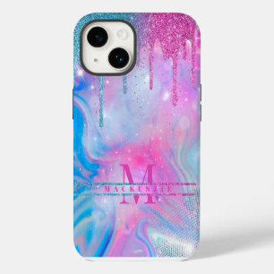 Coque Pour iPhone 14 Parties scintillant holographique arc-en-ciel Unic
