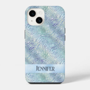 Coque Pour iPhone 14 Parties scintillant holographique imprimé zèbre