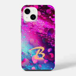 Coque Pour iPhone 14 Parties scintillant holographique rose profond mon