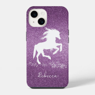 Coque Pour iPhone 14 Parties scintillant Magenta Unicorn Coque-Mate coq