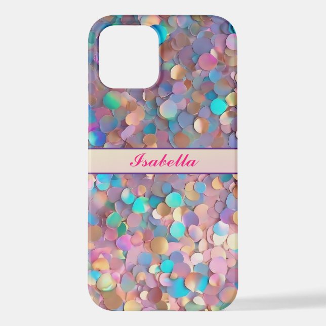 Coque iPhone Parties scintillant Opal Moderne Collection Hologr (Verso)