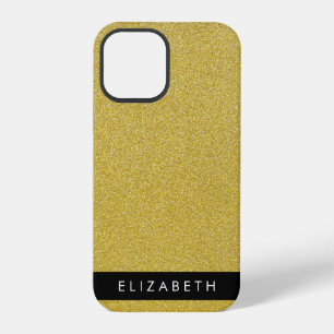 Coque iPhone 12 Pro Parties scintillant Or, Arrière - plan Parties sci