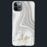 Coque iPhone 11Pro Max Parties scintillant or tendance brillant nom en ma<br><div class="desc">Parties scintillant or tendance brillant nom marbre monogramme iPhone 11 Pro Max Coques</div>