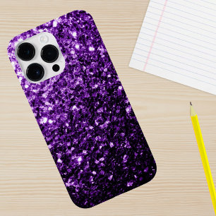 Coque iPhone 15 Pro Max Parties scintillant pourpre foncé étincelle