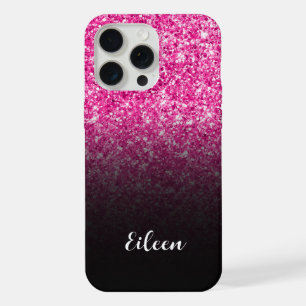 Coque iPhone 15 Pro Max Parties scintillant rose chaud de luxe Gradient no