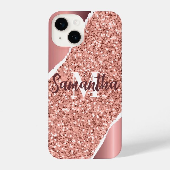 Coque iPhone Parties scintillant rose Gold Foil (Verso)
