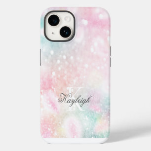 Coque Pour iPhone 14 Parties scintillant rose Joli Motif Bokeh