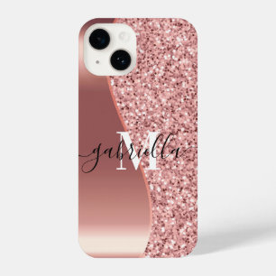Coque Pour iPhone 14 Parties scintillant rose or