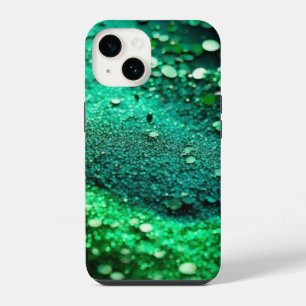 Coque Pour iPhone 14 Parties scintillant verte brillante iPhone Mate Co