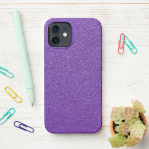 Coque iPhone 12 Parties scintillant violette, Étincelle, Arrière -