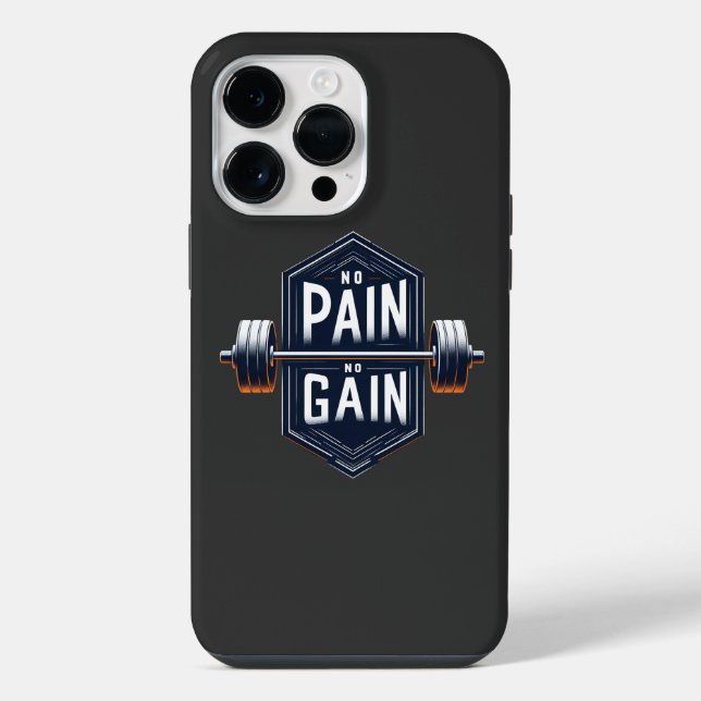 Coque iPhone Pas de douleur, pas de gain (Verso)